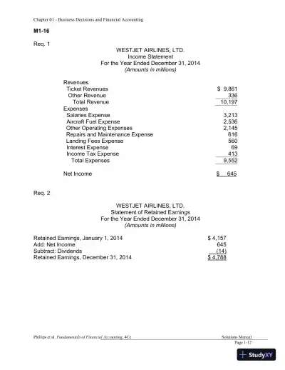 Financial Accounting 4th Canadian Edition Solution Manual - Page 13 preview image