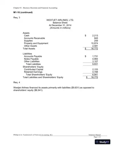 Financial Accounting 4th Canadian Edition Solution Manual - Page 14 preview image
