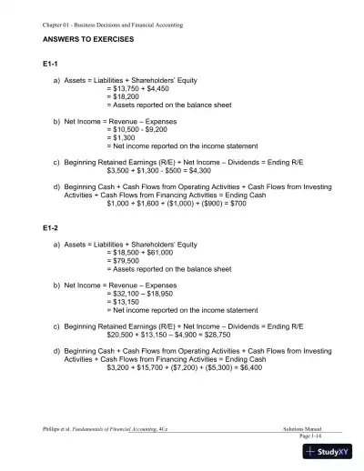 Financial Accounting 4th Canadian Edition Solution Manual - Page 15 preview image