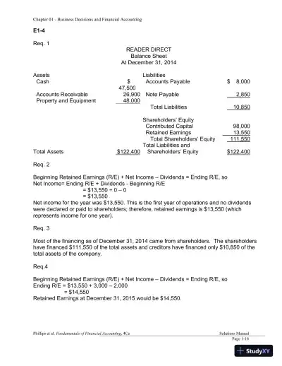 Financial Accounting 4th Canadian Edition Solution Manual - Page 17 preview image