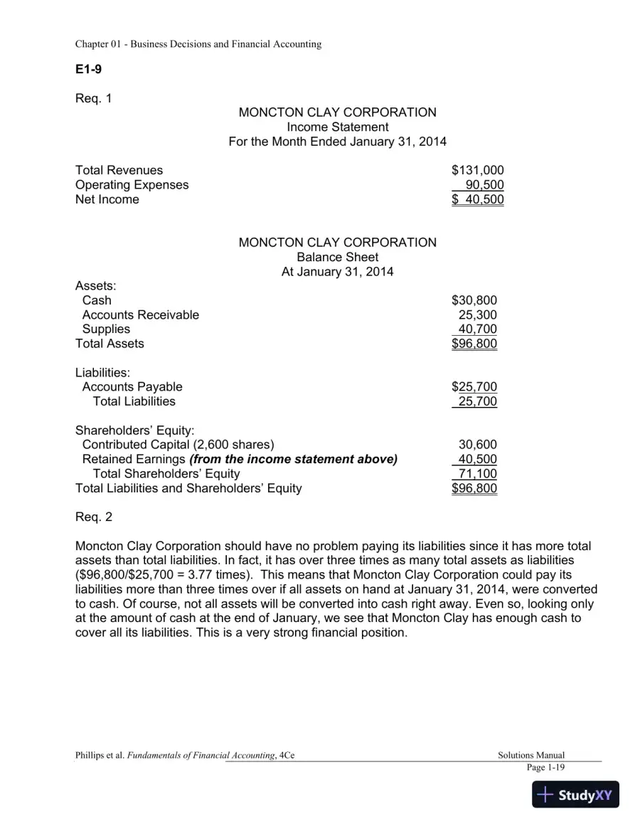 Financial Accounting 4th Canadian Edition Solution Manual, page 20