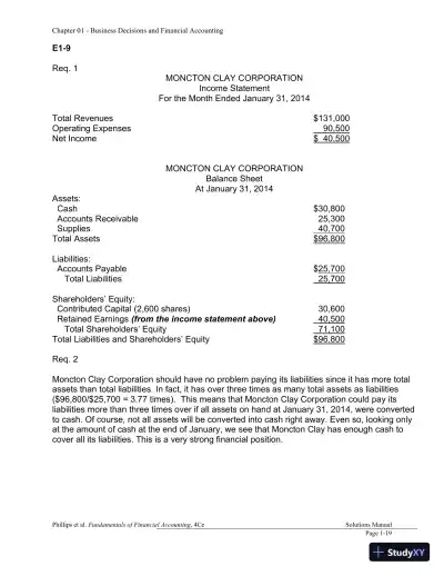 Financial Accounting 4th Canadian Edition Solution Manual - Page 20 preview image
