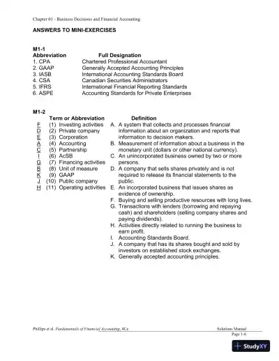 Financial Accounting 4th Canadian Edition Solution Manual - Page 7 preview image