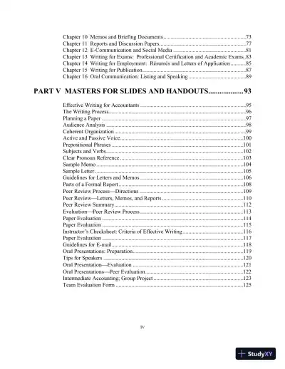 Study Notes For Effective Writing: A Handbook for Accountants, 11th Edition - Page 4 preview image