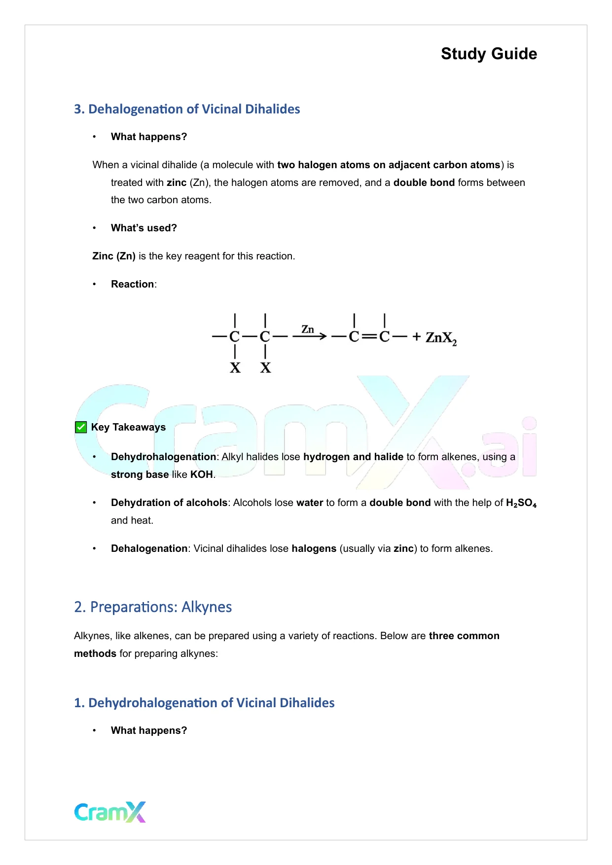 Organic Chemistry I - Summary of Preparations - Page 2 preview image