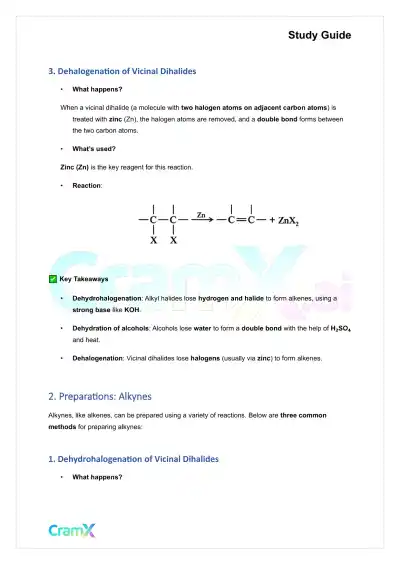 Organic Chemistry I - Summary of Preparations - Page 2 preview image