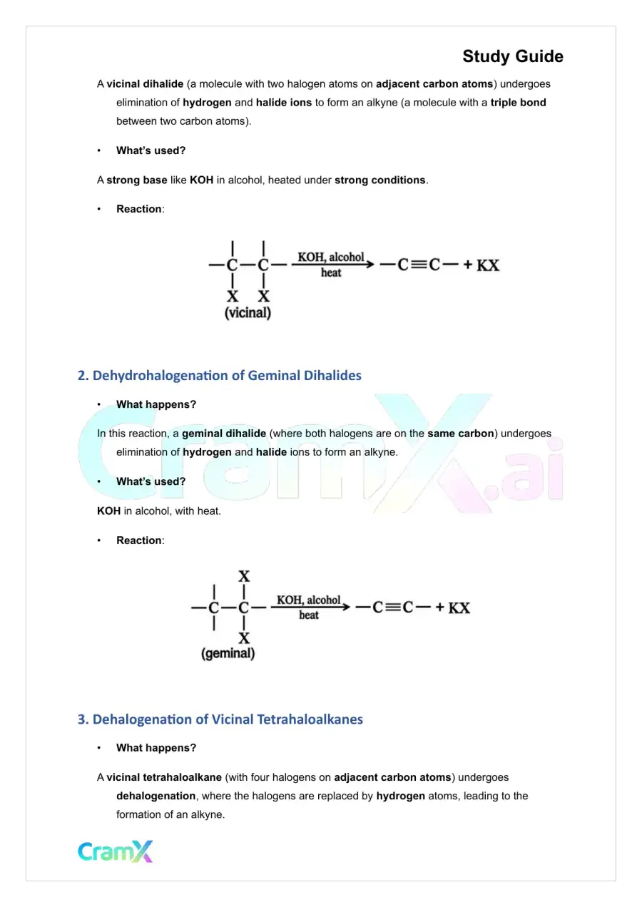 Organic Chemistry I - Summary of Preparations, page 3