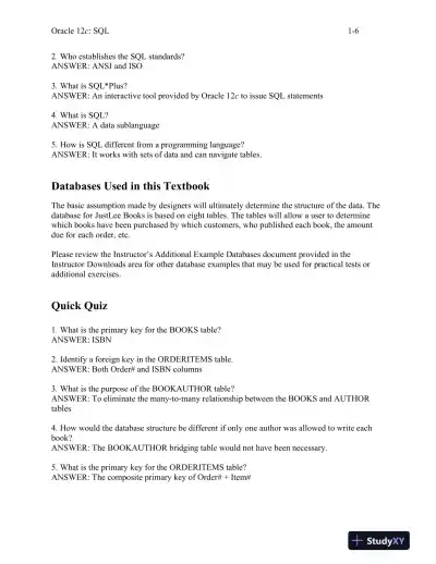 Class Notes For Oracle 12c: SQL, 3rd Edition - Page 7 preview image