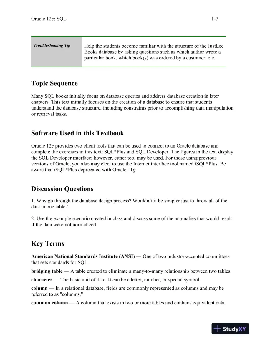 Class Notes For Oracle 12c: SQL, 3rd Edition, page 8