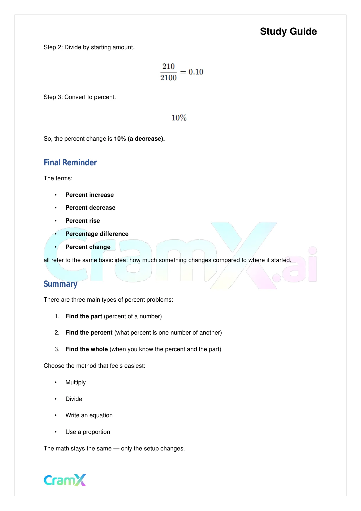 Basic Math and Pre-Algebra - Percents - Page 10 preview image