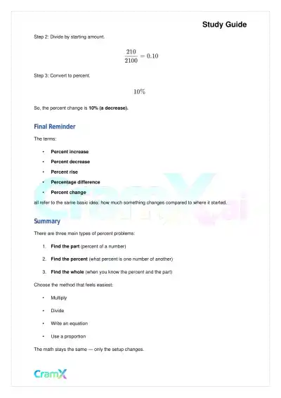 Basic Math and Pre-Algebra - Percents - Page 10 preview image