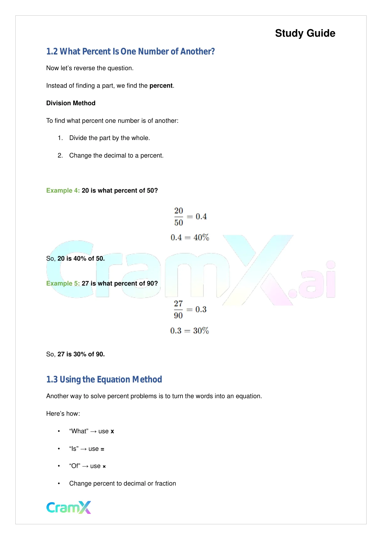 Basic Math and Pre-Algebra - Percents - Page 3 preview image