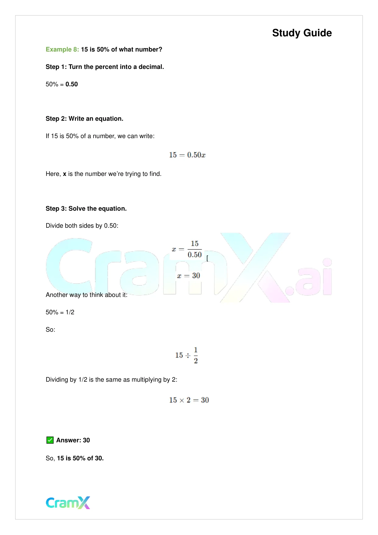 Basic Math and Pre-Algebra - Percents - Page 5 preview image