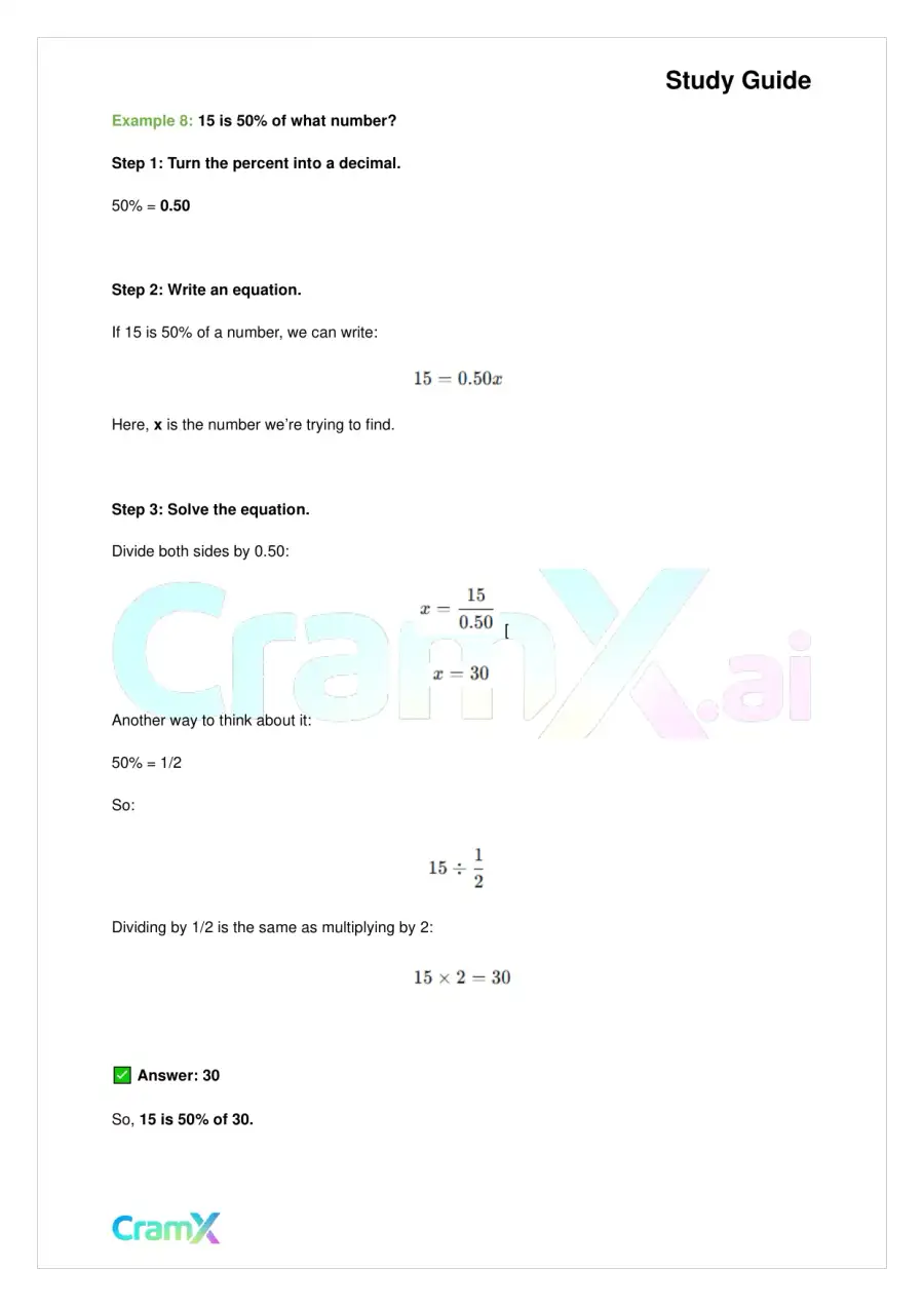 Basic Math and Pre-Algebra - Percents, page 5
