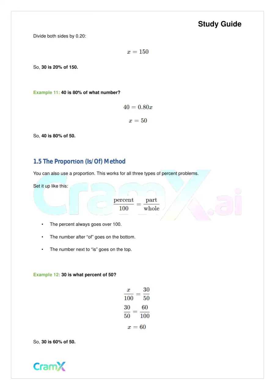 Basic Math and Pre-Algebra - Percents, page 7