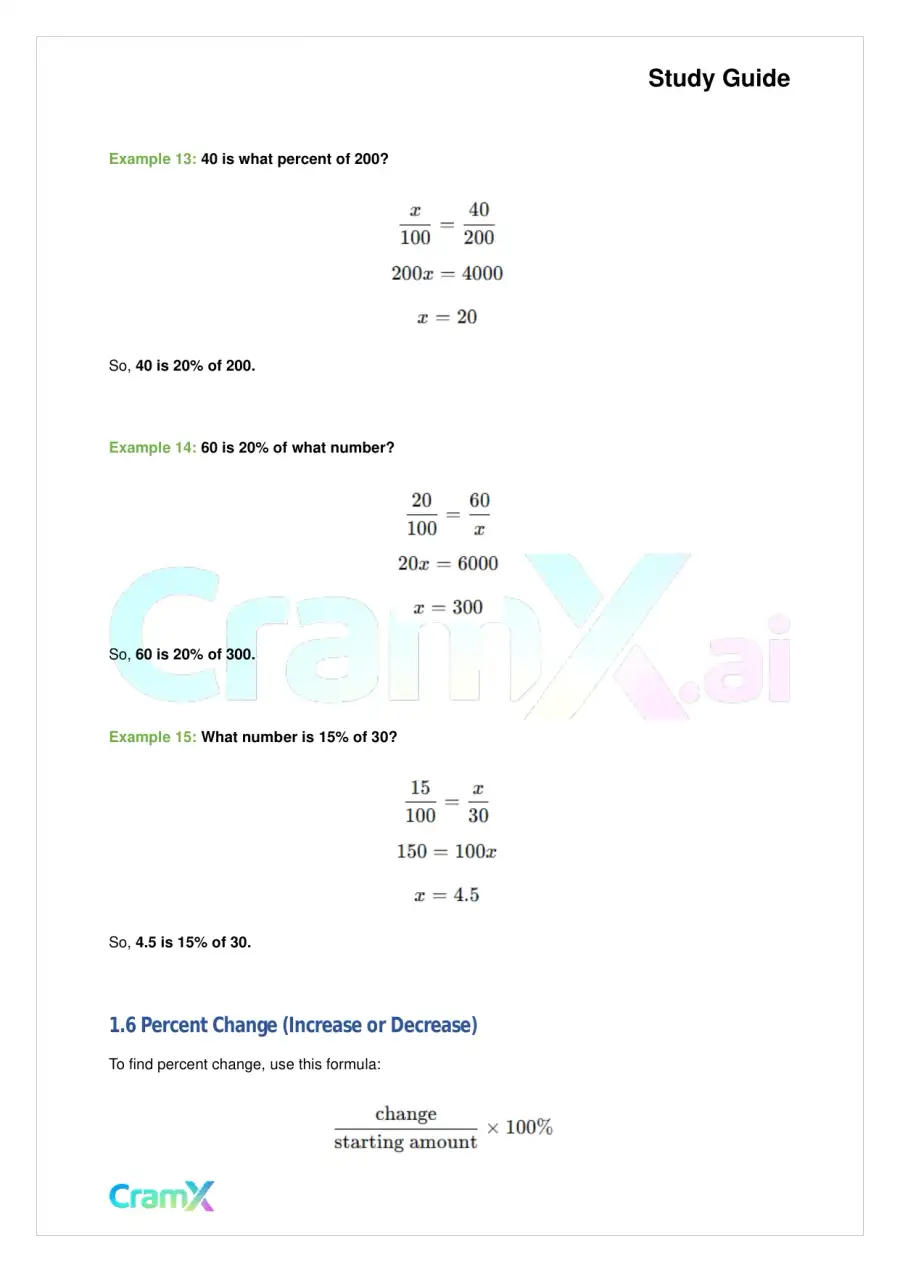 Basic Math and Pre-Algebra - Percents, page 8