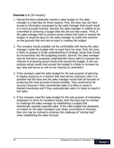 Managerial Accounting for Managers 4th Edition Solution Manual - Page 5 preview image