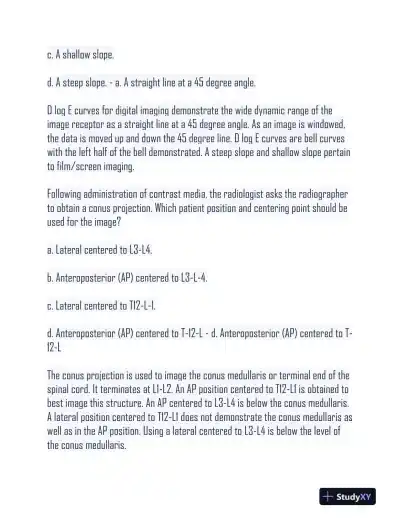 HESI Radiography Practice Exam With Answers (500 Solved Questions) - Page 11 preview image
