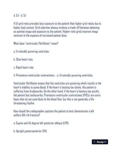HESI Radiography Practice Exam With Answers (500 Solved Questions) - Page 3 preview image