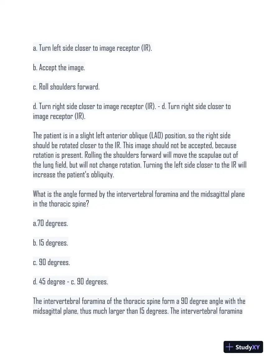 HESI Radiography Practice Exam With Answers (500 Solved Questions), page 5
