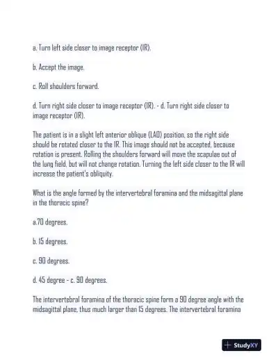 HESI Radiography Practice Exam With Answers (500 Solved Questions) - Page 5 preview image