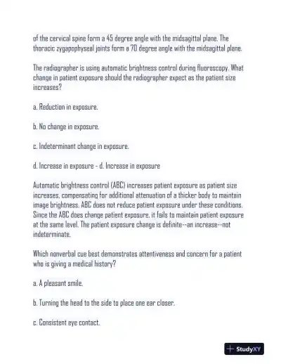 HESI Radiography Practice Exam With Answers (500 Solved Questions) - Page 6 preview image