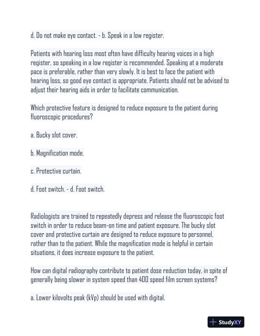 HESI Radiography Practice Exam With Answers (500 Solved Questions), page 8
