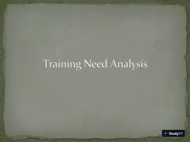 Training Need Analysis - Page 1 preview image