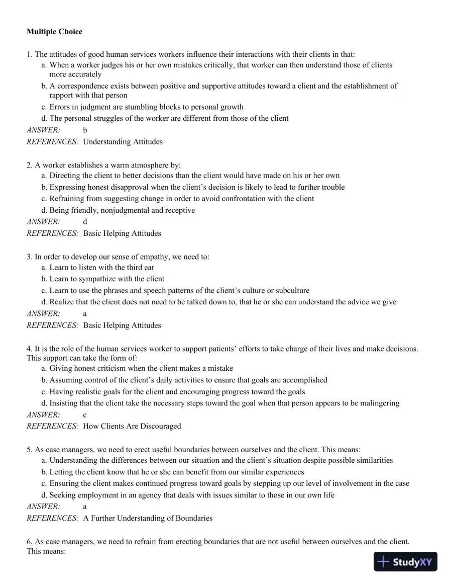 Fundamentals of Case Management Practice: Skills for the Human Services 5th Edition Test Bank, page 16