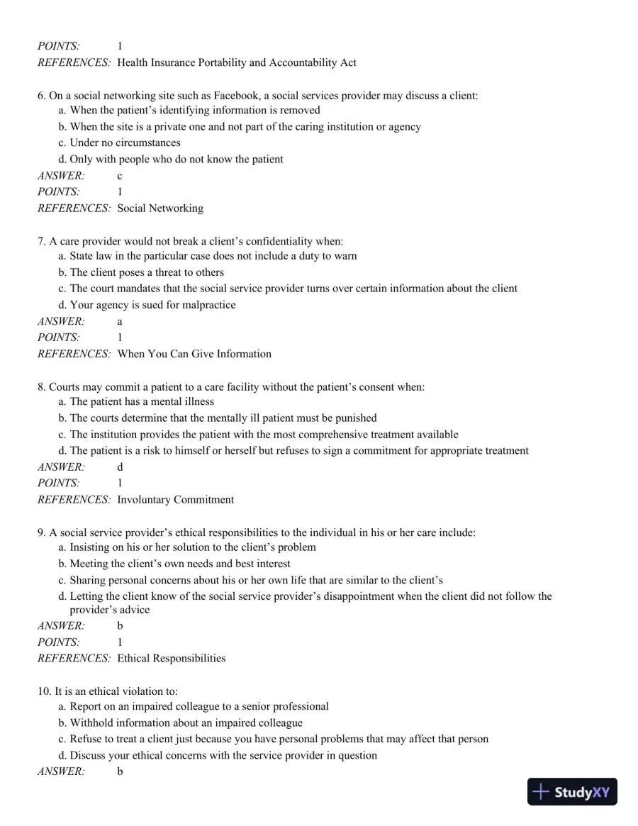 Fundamentals of Case Management Practice: Skills for the Human Services 5th Edition Test Bank, page 7