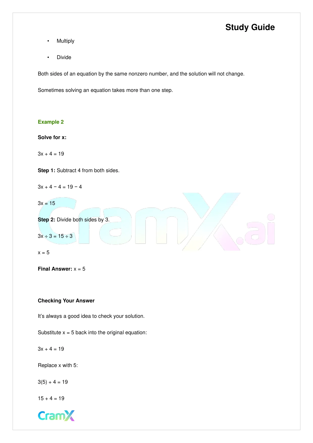 Algebra I – Equations Ratios and Proportions - Page 4 preview image