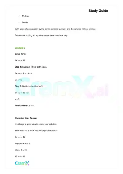 Algebra I – Equations Ratios and Proportions - Page 4 preview image