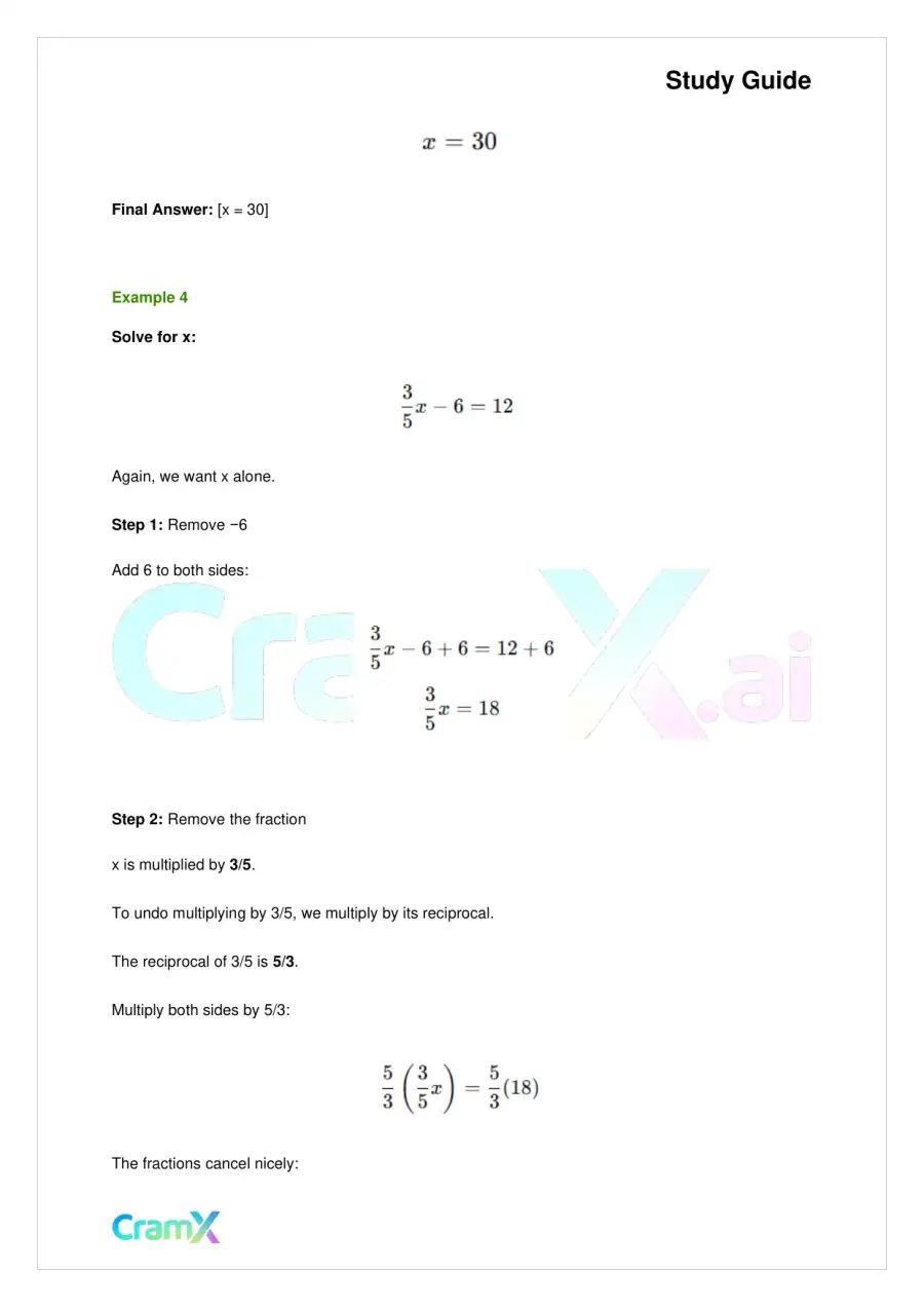 Algebra I – Equations Ratios and Proportions, page 6