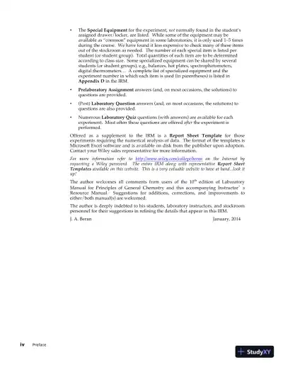 Lecture Notes for Laboratory Manual for Principles of General Chemistry , 10th Edition - Page 10 preview image