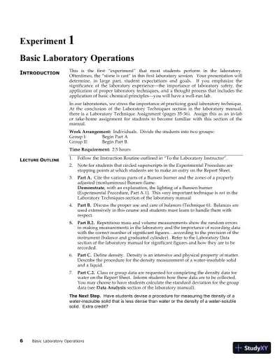 Lecture Notes for Laboratory Manual for Principles of General Chemistry , 10th Edition - Page 11 preview image