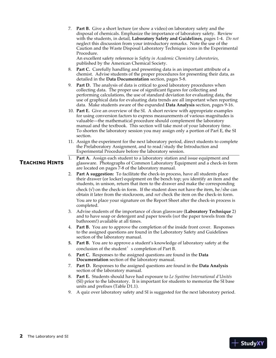 Lecture Notes for Laboratory Manual for Principles of General Chemistry , 10th Edition, page 16