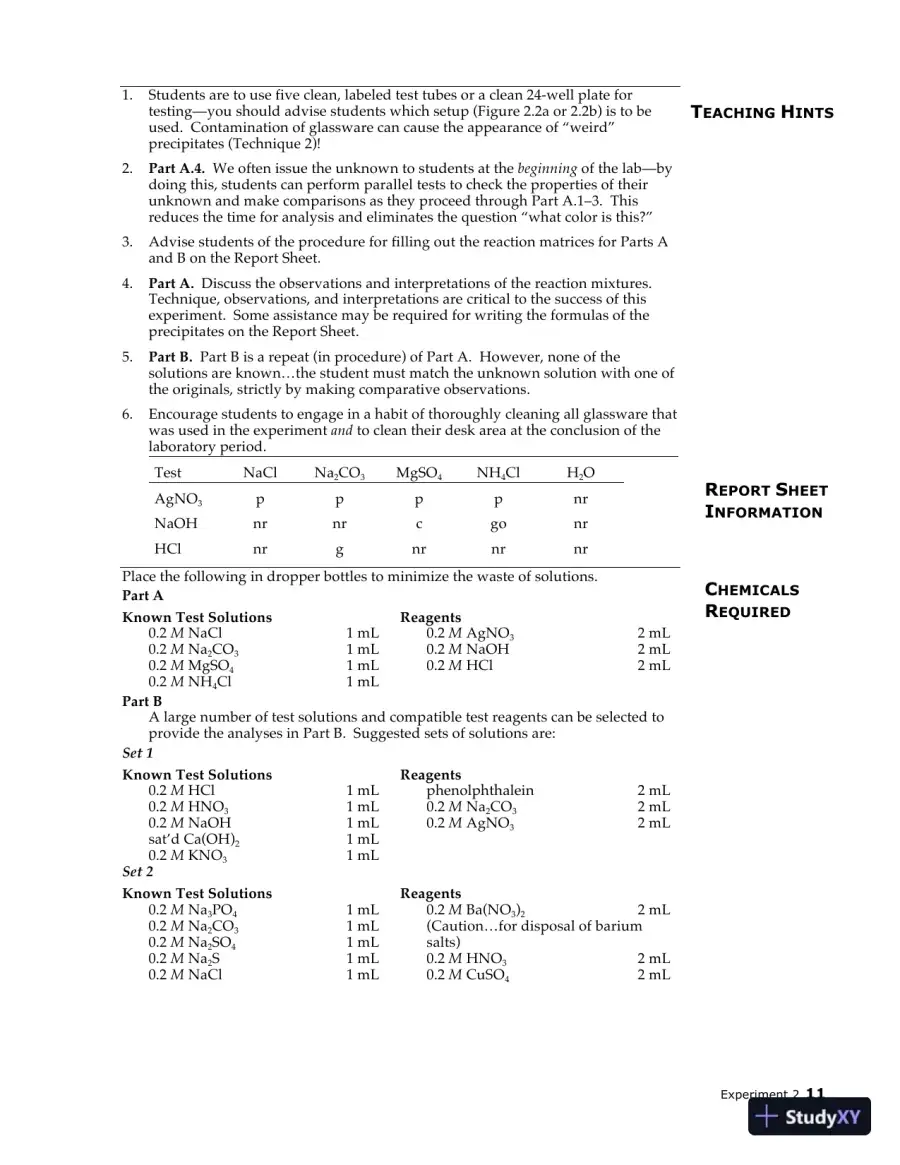 Lecture Notes for Laboratory Manual for Principles of General Chemistry , 10th Edition, page 21
