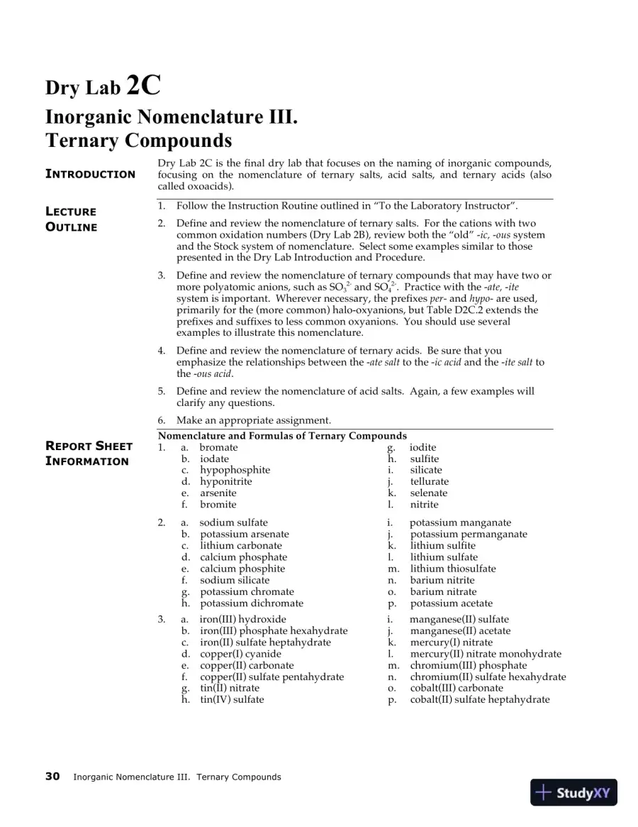 Lecture Notes for Laboratory Manual for Principles of General Chemistry , 10th Edition, page 28