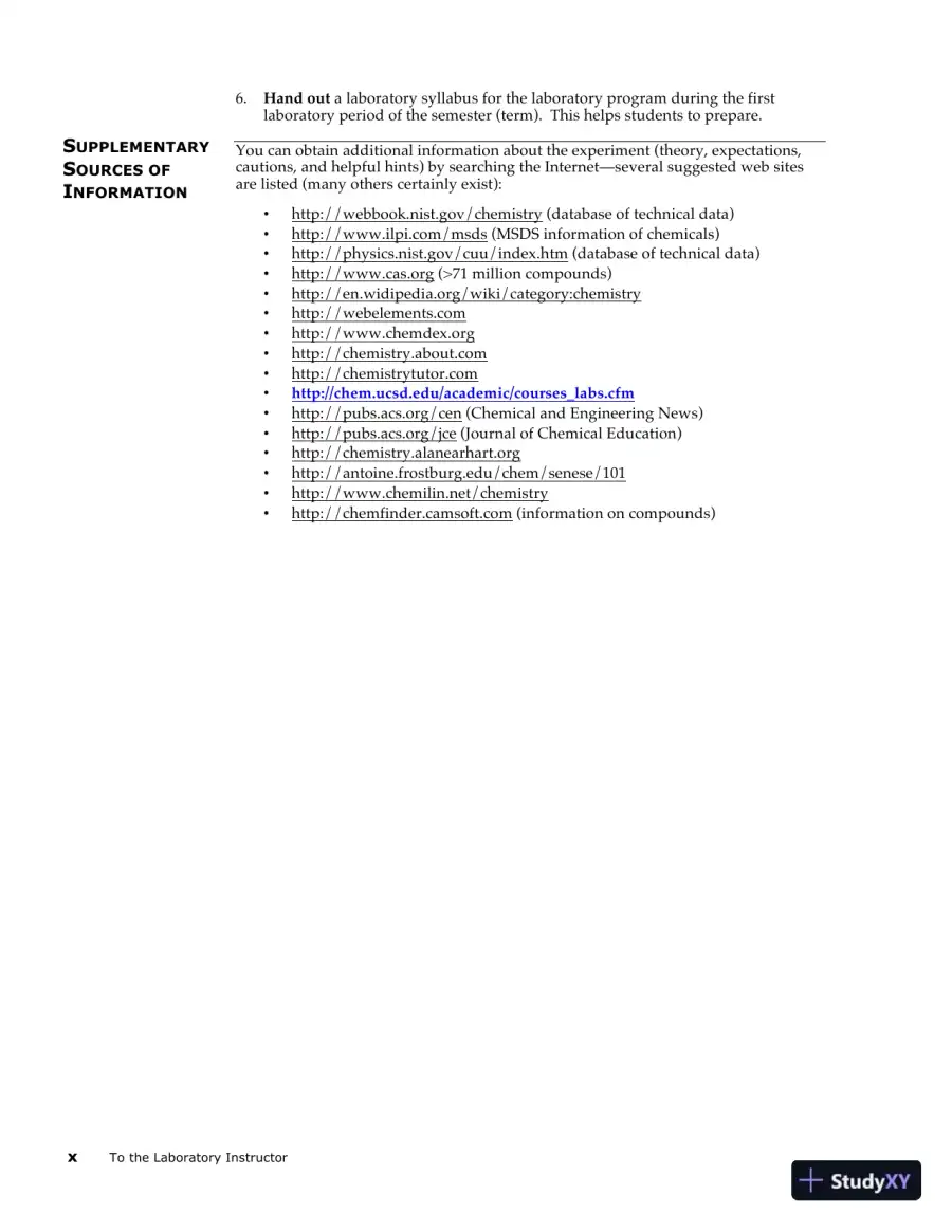 Lecture Notes for Laboratory Manual for Principles of General Chemistry , 10th Edition, page 8