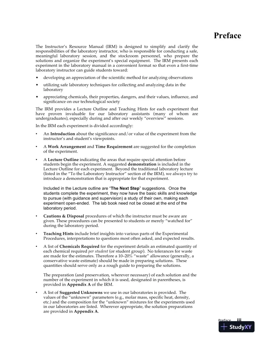 Lecture Notes for Laboratory Manual for Principles of General Chemistry , 10th Edition, page 9