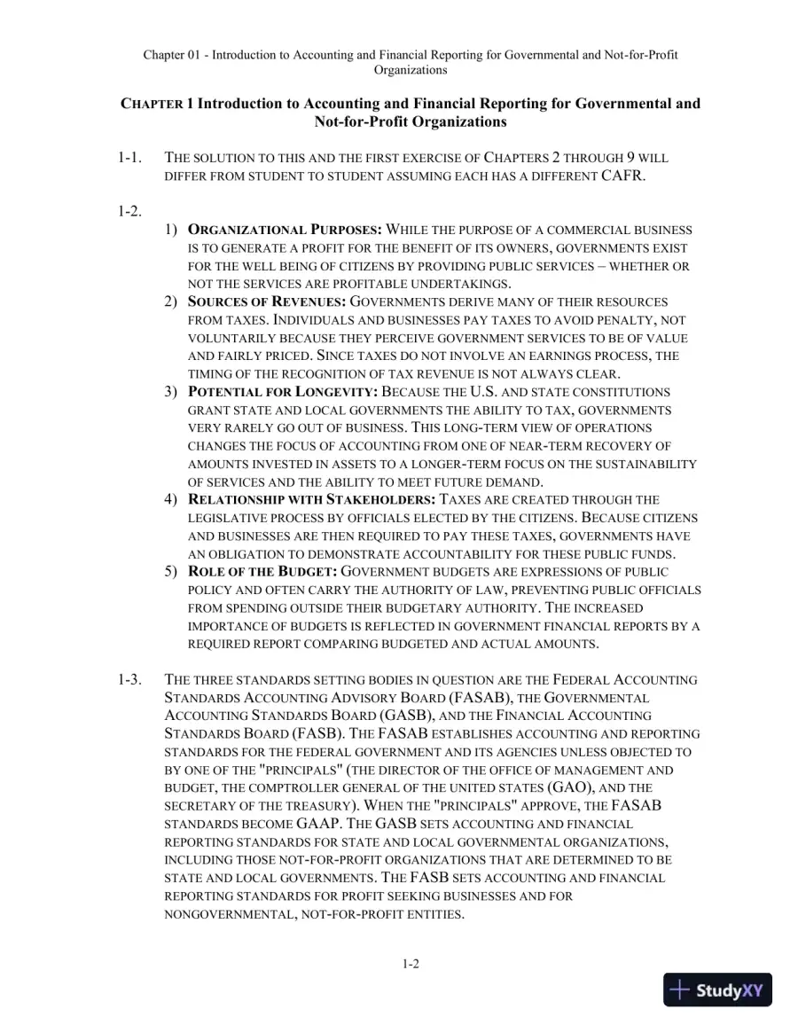 Solution Manual For Essentials of Accounting for Governmental and Not-for-Profit Organizations, 14th Edition, page 3