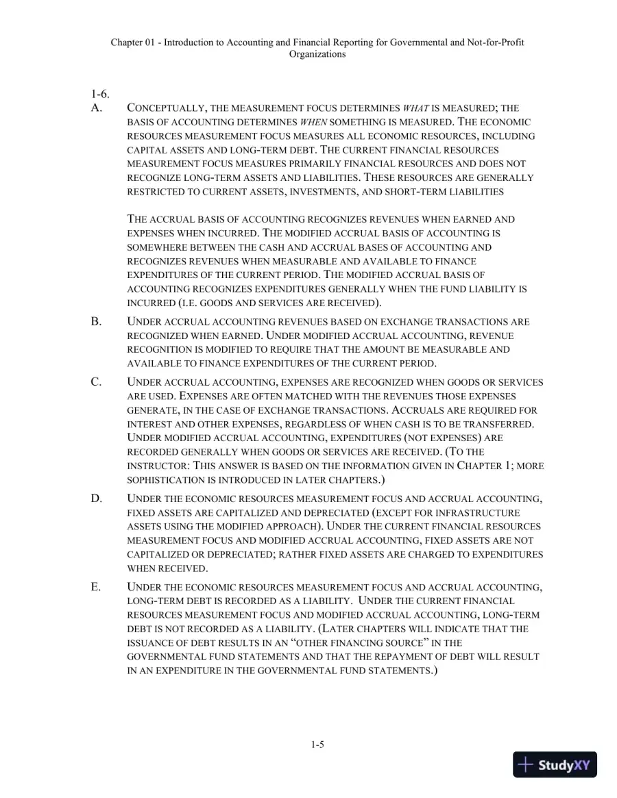 Solution Manual For Essentials of Accounting for Governmental and Not-for-Profit Organizations, 14th Edition, page 6