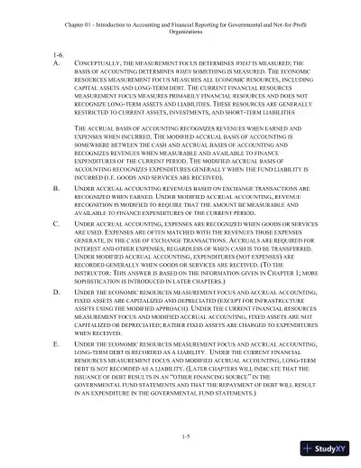 Solution Manual For Essentials of Accounting for Governmental and Not-for-Profit Organizations, 14th Edition - Page 6 preview image