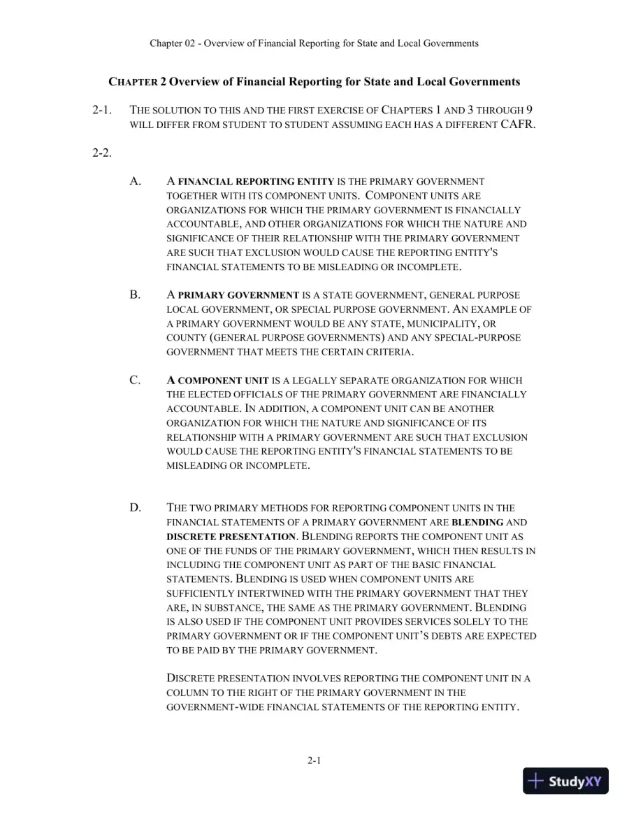 Solution Manual For Essentials of Accounting for Governmental and Not-for-Profit Organizations, 14th Edition, page 9