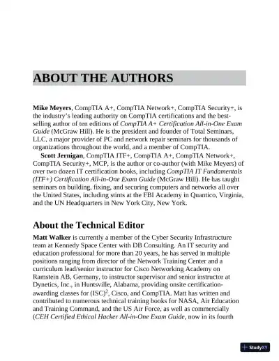 Mike Meyers' CompTIA Security+ SY0-601 Exam Certification Guide, 3rd Edition (2021) - Page 3 preview image