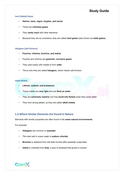 Chemistry - Elements - Page 3 preview image