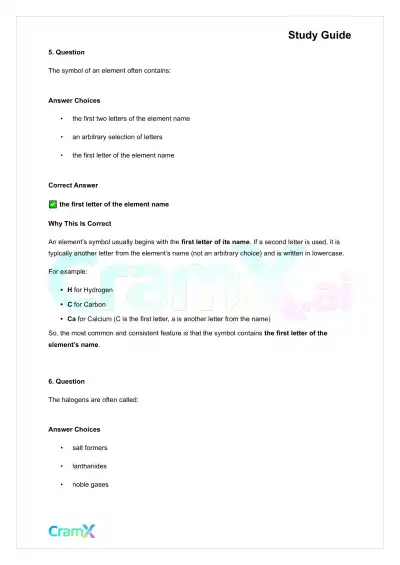 Chemistry - Elements - Page 7 preview image