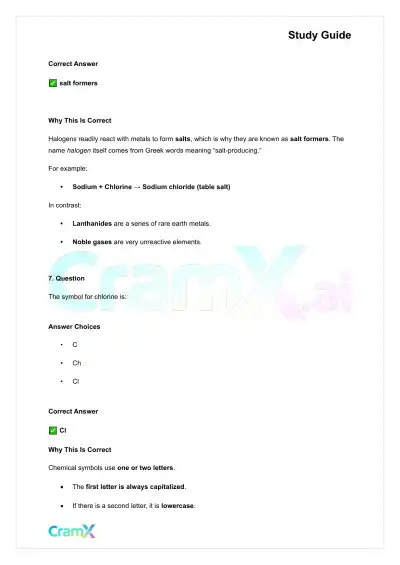Chemistry - Elements - Page 8 preview image