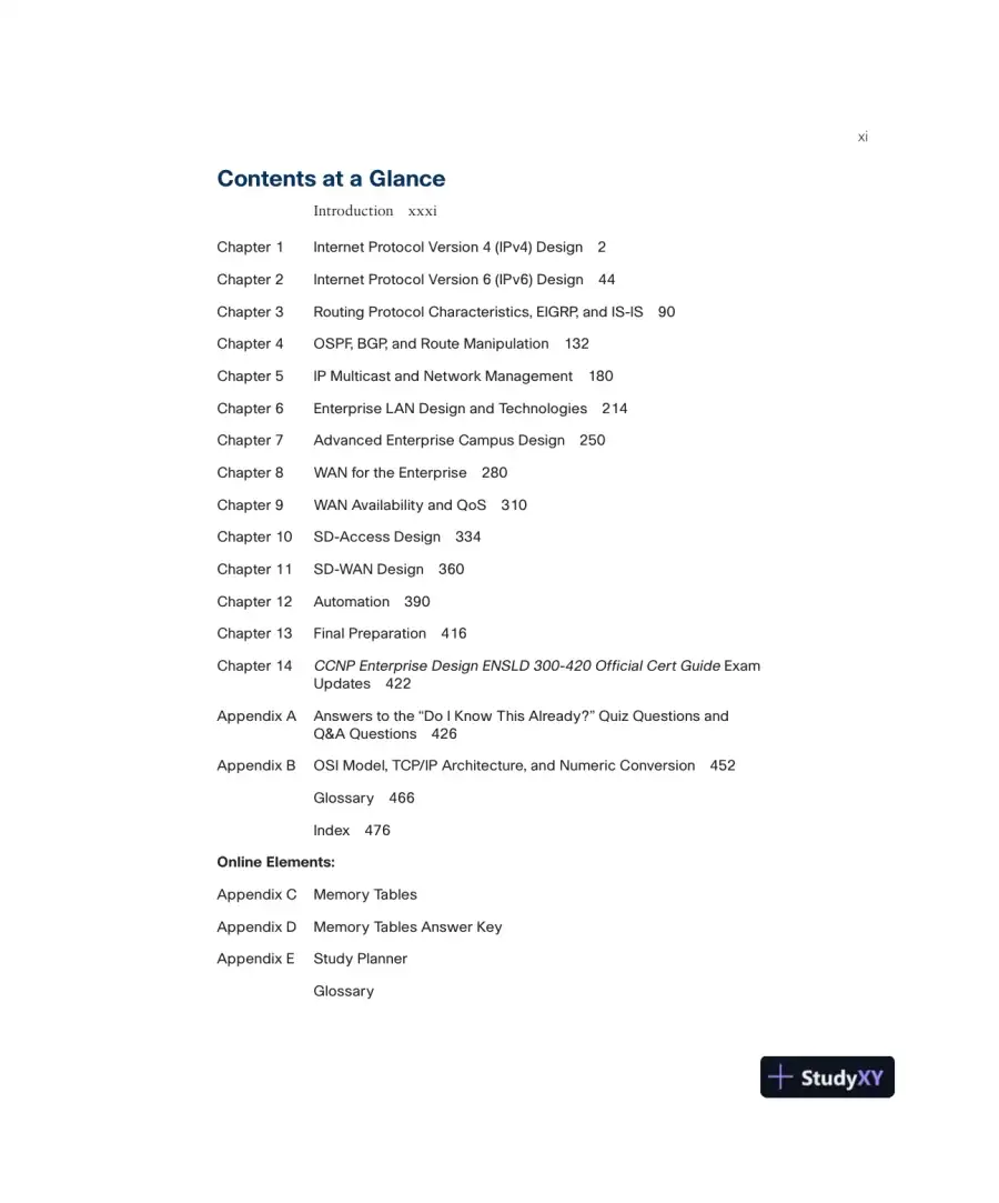 CCNP Enterprise Design ENSLD 300-420 Official Cert Guide (2024), page 13