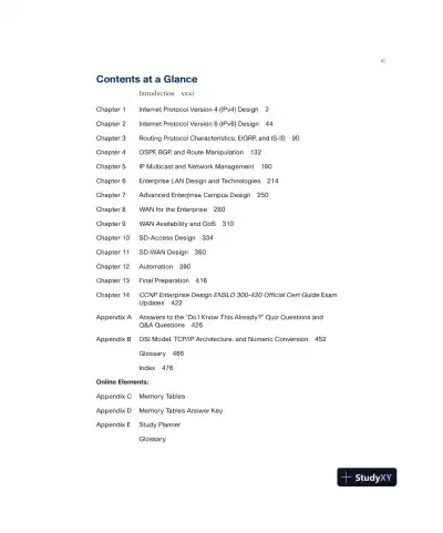 CCNP Enterprise Design ENSLD 300-420 Official Cert Guide (2024) - Page 13 preview image